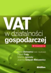 VAT w działalności gospodarczej. Autor:   Praca zbiorowa. Dadada.pl Okładka książki VAT w działalności gospodarczej