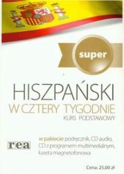W 4 tygodnie  hiszpański biały SUPER REA. Autor: Grudzińska Grażyna Żywot - Cha. Dadada.pl Okładka książki W 4 tygodnie  hiszpański biały SUPER REA