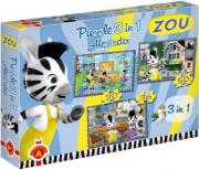 Okładka książki Zou. Puzzle 3 w 1 ALEX