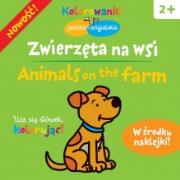Zwierzęta na wsi. Kolorowanki pol-ang z nakl.. Autor: Bardos Krystyna. Dadada.pl Okładka książki Zwierzęta na wsi. Kolorowanki pol-ang z nakl.