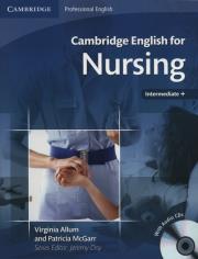 Okładka książki Cambridge English for Nursing Intermediate Plus Student's Book +CD