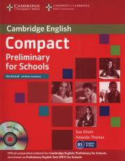 Compact Preliminary for Schools Workbook + CD. Autor: Elliott Sue, Thomas Amanda. Dadada.pl Okładka książki Compact Preliminary for Schools Workbook + CD