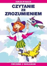 Czytanie ze zrozumieniem. Ćwiczenia z naklejkami.. Autor: Guzowska Beata, Jagielski Mateusz. Dadada.pl Okładka książki Czytanie ze zrozumieniem. Ćwiczenia z naklejkami.