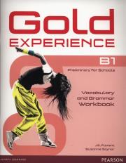 Gold Experience B1 Vocabulary and Grammar Worbook. Autor: Jill Florent, Suzanne Gaynor. Dadada.pl Okładka książki Gold Experience B1 Vocabulary and Grammar Worbook
