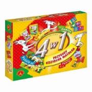 Opakowanie Gra 4w1 Koziołek Matołek Puzzle i 3 gry ALEX