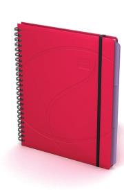Opakowanie Kołonotatnik Oxford A5 80 kartek w linie Beauty Organiser czerwony