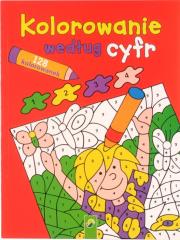 Kolorowanie według cyfr. Czerwona. Autor: Opracowanie zbiorowe. Dadada.pl Okładka książki Kolorowanie według cyfr. Czerwona