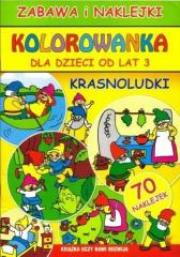 Kolorowanka dla dzieci od lat 3. Krasnoludki. Autor: Katarzyna Bogucka (ilustr.). Dadada.pl Okładka książki Kolorowanka dla dzieci od lat 3. Krasnoludki