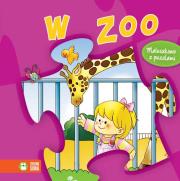 Okładka książki Maluszkowo z puzzlami. W zoo