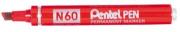 Opakowanie Marker ścięty N60 czerwony (12szt) PENTEL