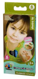 Okładka książki Markery do tatuażu 6 kolorów FACE ART