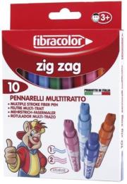 Opakowanie Mazaki Zig Zac ząbki 10 kol. FIBRACOLOR