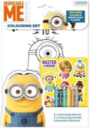 Opakowanie Minionki. Zestaw do kolorowania z kredkami