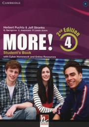 More! 4 Student's Book with Cyber Homework and Online Resources. Autor: Puchta Herbert, Stranks Jeff, Gerngross Günter, Holzmann Christian, Lewis-Jones Peter. Dadada.pl Okładka książki More! 4 Student's Book with Cyber Homework and Online Resources