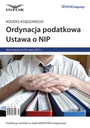 Okładka książki ORDYNACJA PODATKOWA   USTAWA O NIP
