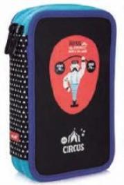 Opakowanie Piórnik 2 poz. z wyprawką Circus niebieski MILAN