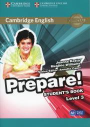 Prepare! 3 Student's Book. Autor: Kosta Joanna, Williams Melanie. Dadada.pl Okładka książki Prepare! 3 Student's Book