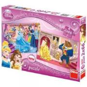 Puzzle 2x66 Disney Księżniczki DINO. Wydawca: Dino Toys. Dadada.pl Opakowanie Puzzle 2x66 Disney Księżniczki DINO