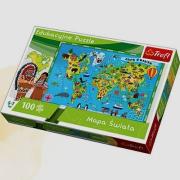 Puzzle edukacyjne 100 Mapa świata. Wydawca: Trefl. Dadada.pl Opakowanie Puzzle edukacyjne 100 Mapa świata