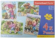 Opakowanie Puzzle x 4 - Fun with Horses CASTOR