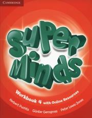Super Minds 4 Workbook +Online. Autor: Puchta Herbert, Gerngross Gunter, Lewis-Jones Peter. Dadada.pl Okładka książki Super Minds 4 Workbook +Online