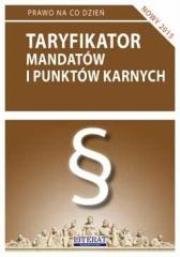 Taryfikator mandatów i punktów karnych 2015. Autor: Magdalena Kietschke. Dadada.pl Okładka książki Taryfikator mandatów i punktów karnych 2015