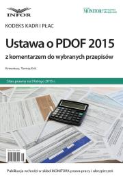Okładka książki USTAWA O PDOF 2015