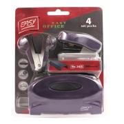 Opakowanie Zestaw zszywacz+dziurkacz fioletowy