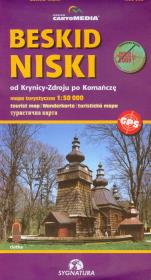 Okładka książki Beskid Niski mapa turystyczna 1:50 000
