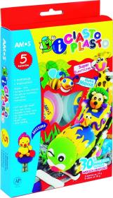 Opakowanie Ciasto Plasto 5 kol. + akcesoria blister AMOS