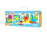 Czuczu. Puzzle 4w1 Dinozaury. Wydawca: Bright Junior Media. Dadada.pl Opakowanie Czuczu. Puzzle 4w1 Dinozaury