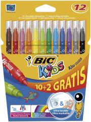 Flamasty Kid Couleur 10+2 kol. bls BIC. Wydawca: Bic. Dadada.pl Opakowanie Flamasty Kid Couleur 10+2 kol. bls BIC