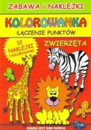 Okładka książki Kolorowanka - Łączenie punktów.Zwierzęta