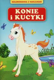 Kolorowanka z naklejkami. Konie i kucyki Damidos. Autor:   Praca zbiorowa. Dadada.pl Okładka książki Kolorowanka z naklejkami. Konie i kucyki Damidos