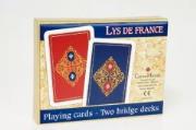 Opakowanie LYS DE FRANCE - komplet brydżowy 2x55 kart