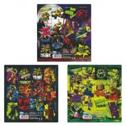 Opakowanie Naklejki Sticker BOO kwadrat Żółwie Ninja 25szt