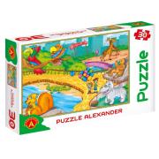 Okładka książki Puzzle 30 - W zoo ALEX