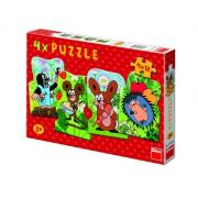 Puzzle 4x12 Krecik DINO. Wydawca: Dino Toys. Dadada.pl Opakowanie Puzzle 4x12 Krecik DINO