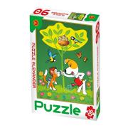 Okładka książki Puzzle 90 - Reksio ogrodnik ALEX