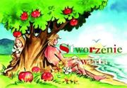 Stworzenie Świata malowanka dla dzieci. Autor: Krzysztof Faber. Dadada.pl Okładka książki Stworzenie Świata malowanka dla dzieci