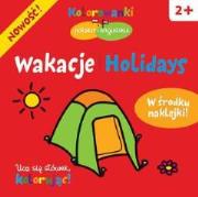 Okładka książki Wakacje. Kolorowanki pol-ang z nakl.