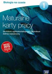 Okładka książki Biologia na czasie 1 Maturalne karty pracy Zakres rozszerzony 1 LO KP ZR EduQrsor 2014 NE
