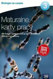 Okładka książki Biologia na czasie Maturalne karty pracy 3 Zakres rozszerzony Szkoła ponadgimnazjalna LO 3 KP ZR wyd.2014 NE