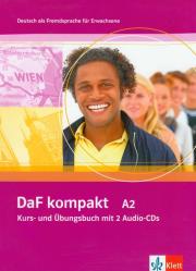 DaF kompakt A2 + 2 CD LEKTORKLETT. Autor: Ilse Sander, Braun Birgit, Doubek Margit. Dadada.pl Okładka książki DaF kompakt A2 + 2 CD LEKTORKLETT