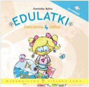 Edulatki. Ćwiczenia 4-latka. Autor: Dominika Bylica. Dadada.pl Okładka książki Edulatki. Ćwiczenia 4-latka
