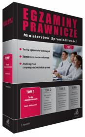 Okładka książki Egzaminy prawnicze Ministerstwa Sprawiedl. 2013 T1