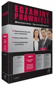 Okładka książki Egzaminy prawnicze Ministerstwa Sprawiedl. 2013 T2