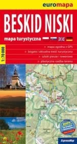 Okładka książki Euromapa Beskid Niski 1:70 000