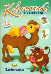 Okładka książki Kolorowanki z nalepkami. Zwierzęta