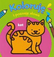Koloruje i poznaję słowa - Kot. Autor: praca zbiorowa. Dadada.pl Okładka książki Koloruje i poznaję słowa - Kot